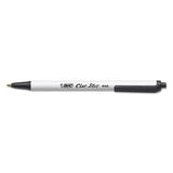 Clic Stic Retractable Ballpoint Pen, Medium 1 Mm, Black Ink, White Barrel, Dozen