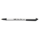 Clic Stic Retractable Ballpoint Pen Value Pack, Medium 1 Mm, Black Ink, White Barrel, 24-pack
