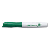 Intensity Low Odor Dry Erase Marker, Broad Chisel Tip, Green, Dozen