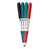 Intensity Low Odor Dry Erase Marker, Fine Bullet Tip, Assorted Colors, 4-set