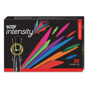 Intensity Chisel Tip Permanent Marker Value Pack, Broad, Black, 36-pack
