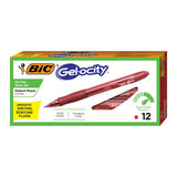 Gel-ocity Retractable Gel Pen, 0.7 Mm, Red Ink, Translucent Red Barrel, Dozen