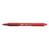 Soft Feel Retractable Ballpoint Pen, Medium 1mm, Red Ink-barrel, Dozen