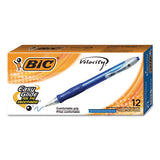 Velocity Retractable Ballpoint Pen, 1mm, Blue Ink, Trans Blue Barrel, Dozen