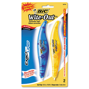 Wite-out Brand Exact Liner Correction Tape, Non-refillable, Blue-orange, 1-5" X 236", 2-pack