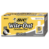 Wite-out Quick Dry Correction Fluid, 20 Ml Bottle, White, 1-dozen