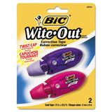 Wite-out Mini Twist Correction Tape, Non-refillable, 1-5" X 314", 2-pack