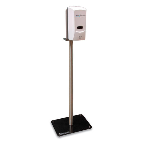 Hand Sanitizer Stand With Hands Free Dispenser, 12 X 16 X 51, Silver-white