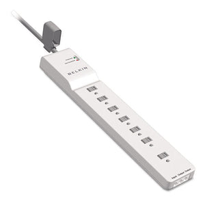 Home-office Surge Protector, 7 Outlets, 6 Ft Cord, 2320 Joules, White