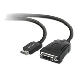 Displayport To Dvi Adapter, 5", Black