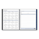 Passages Monthly Wirebound Planner, 10 X 8, Charcoal, 2022