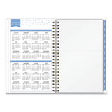 Day Designer Tile Weekly-monthly Planner, 8 X 5, Blue-white Cover, 2021