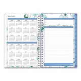 Lindley Weekly-monthly Wirebound Planner, 8 X 5, White-blue, 2022
