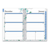 Lindley Weekly-monthly Wirebound Planner, 8 X 5, White-blue, 2022
