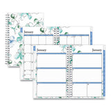 Lindley Weekly-monthly Wirebound Planner, 8 X 5, White-blue, 2022