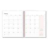 Joselyn Weekly-monthly Wirebound Planner, 11 X 8.5, Light Pink-peach-black, 2022