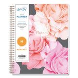 Joselyn Monthly Wirebound Planner, 10 X 8, Light Pink-peach-black, 2022