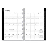 Enterprise Weekly-monthly Planner, Open Scheduling, 8 X 5, Black Cover, 2022