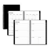 Enterprise Weekly-monthly Planner, Open Scheduling, 8 X 5, Black Cover, 2022