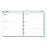 Academic Year Frosted Weekly-monthly Planner, 11 X 8.5, Green, 2021-2022
