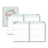 Academic Year Frosted Weekly-monthly Planner, 11 X 8.5, Green, 2021-2022