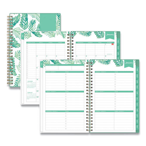 Day Designer Frosted Cover Weekly-monthly Planner, 8 X 5, Palms, 2022