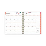 Fly By Frosted Weekly-monthly Planner, Fly By Butterflies Artwork, 11 X 8.5, Blush-pink Cover, 12-month (jan To Dec): 2023