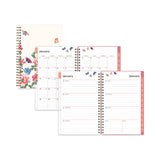 Fly By Frosted Weekly-monthly Planner, Fly By Butterflies Artwork, 8 X 5, Blush-pink Cover, 12-month (jan To Dec): 2023