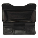 Catalog Case On Wheels, Leather, 19 X 9 X 15-1-2, Black