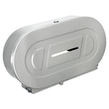 Toilet Tissue 2 Roll Dispenser, Satin-finish Stainless Steel, Jumbo, 20.81 X 5.31 X 11.38