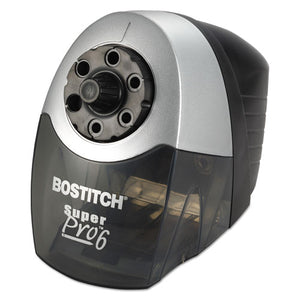 Super Pro 6 Commercial Electric Pencil Sharpener, Ac-powered, 6.13" X 10.69" X 9", Gray-black