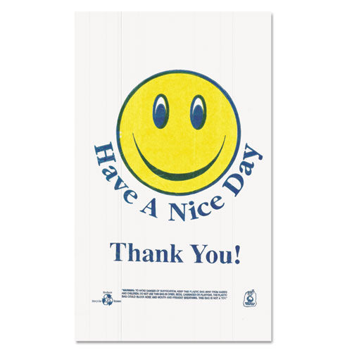Smiley Face Shopping Bags, 12.5 Microns, 11.5