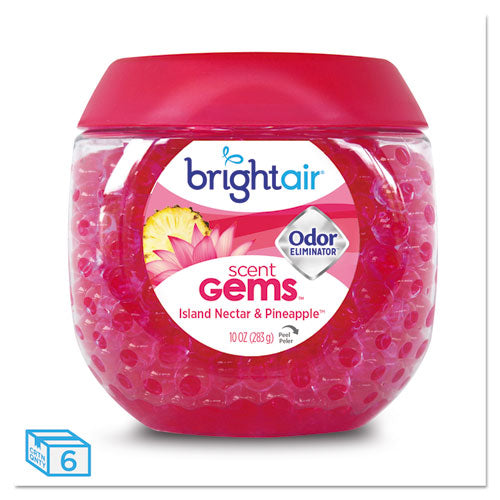 Scent Gems Odor Eliminator, Island Nectar And Pineapple, Pink, 10 Oz, 6-carton