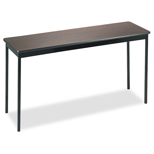 Utility Table, Rectangular, 60w X 18d X 30h, Walnut-black