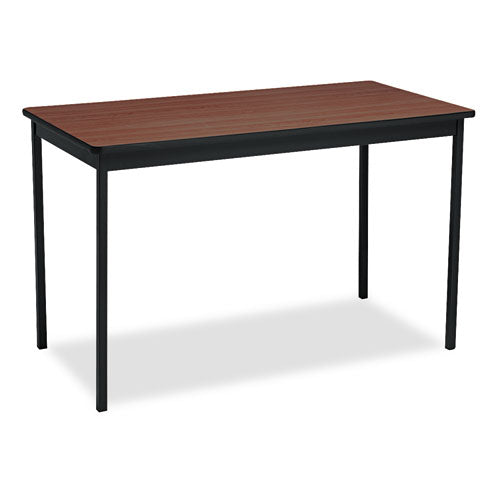 Utility Table, Rectangular, 48w X 24d X 30h, Walnut-black