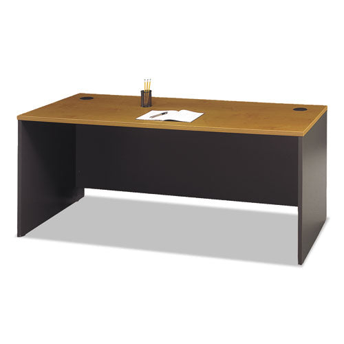 Series C Collection 72w Desk Shell, 71.13w X 29.38d X 29.88h, Natural Cherry-graphite Gray