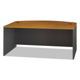 Series C Collection 72w Bow Front Desk Shell, 71.13w X 36.13d X 29.88h, Natural Cherry