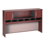 Series C Collection 2 Door 72w Hutch, Box 2 Of 2, 71.13w X 15.38d X 43.13h, Natural Cherry-graphite Gray