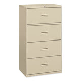 400 Series Four-drawer Lateral File, 30w X 18d X 52.5h, Putty