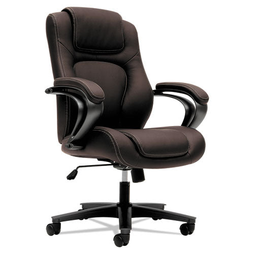 Hvl402 Series Executive High-back Chair, Supports Up To 250 Lbs., Brown Seat-brown Back, Black Base