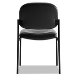 Vl606 Stacking Guest Chair Without Arms, Black Seat-black Back, Black Base