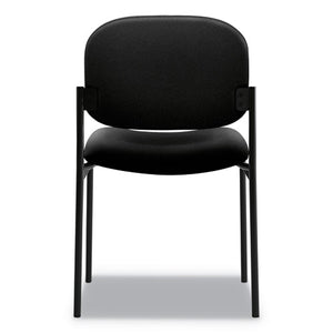 Vl606 Stacking Guest Chair Without Arms, Black Seat-black Back, Black Base