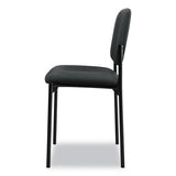 Vl606 Stacking Guest Chair Without Arms, Charcoal Seat-charcoal Back, Black Base