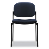 Vl606 Stacking Guest Chair Without Arms, Navy Seat-navy Back, Black Base