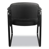 Hvl653 Leather Guest Chair, 22.25" X 23" X 32", Black Seat-black Back, Black Base
