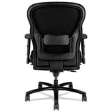Wave Mesh Big And Tall Chair, Supports Up To 450 Lbs., Black Seat-black Back, Black Base