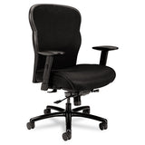 Wave Mesh Big And Tall Chair, Supports Up To 450 Lbs., Black Seat-black Back, Black Base
