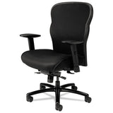 Wave Mesh Big And Tall Chair, Supports Up To 450 Lbs., Black Seat-black Back, Black Base
