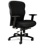 Wave Mesh Big And Tall Chair, Supports Up To 450 Lbs., Black Seat-black Back, Black Base