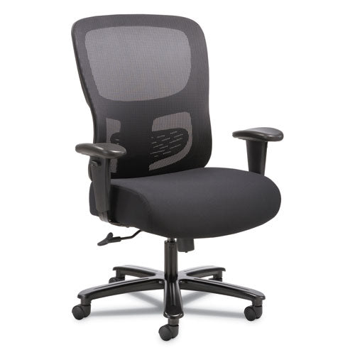 1-fourty-one Big And Tall Mesh Task Chair, Supports Up To 350 Lbs., Black Seat-black Back, Black Base